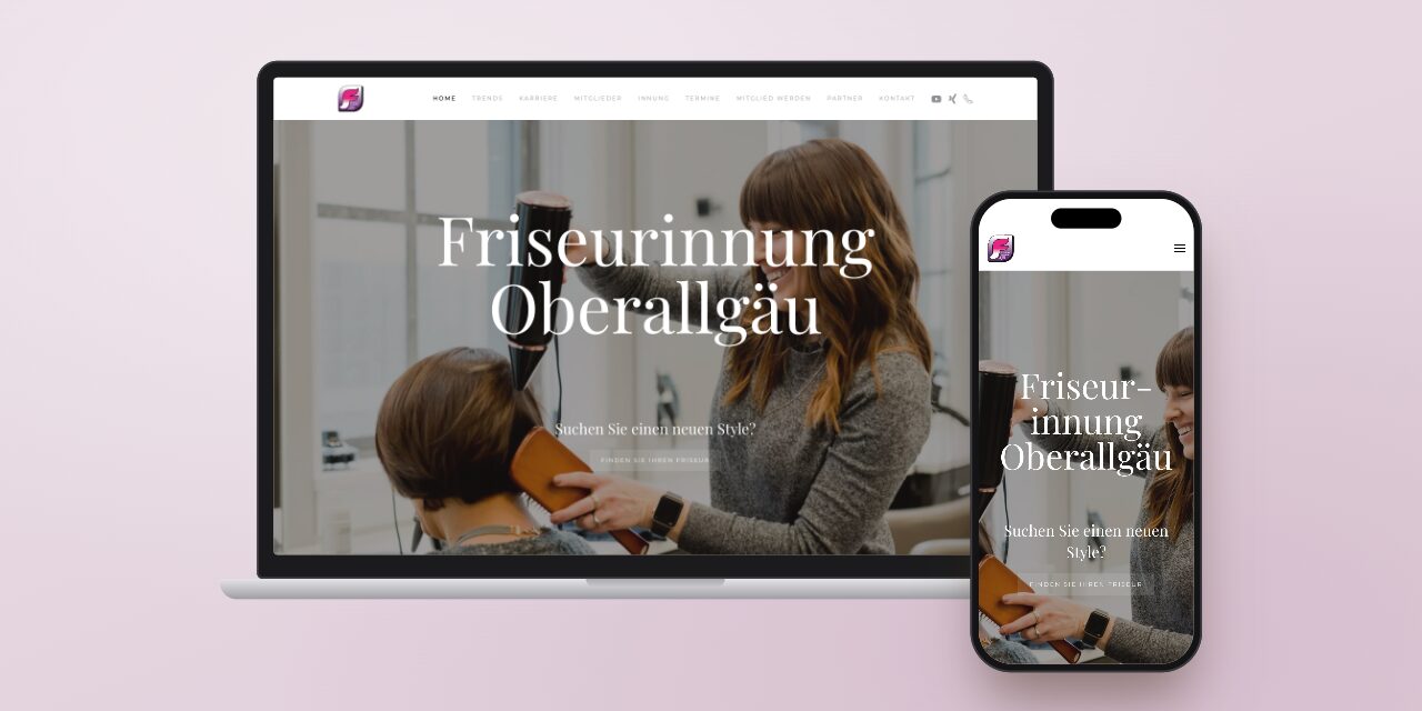 friseurinnung-oberallgaeu.de auf Laptop und Smartphone